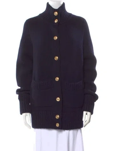 Pre-owned Barrie Cashmere Mock Neck Sweater W/ Tags In Blue