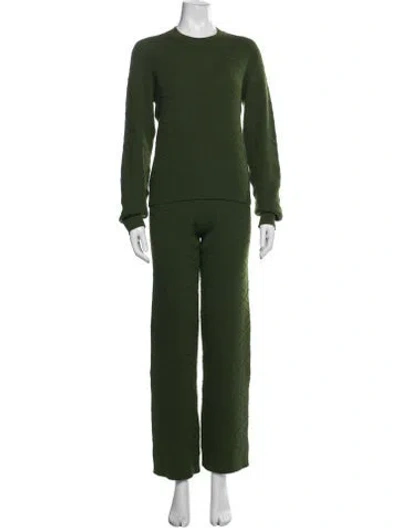 Pre-owned Barrie Cashmere Patterned Pantsuit In Green