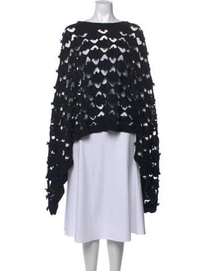 Pre-owned Barrie Cashmere Patterned Sweater In Black