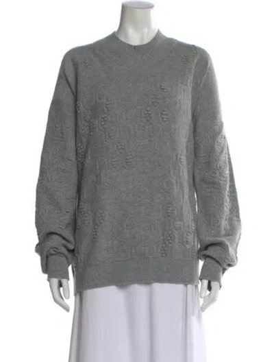 Pre-owned Barrie Cashmere Patterned Sweater In Gray