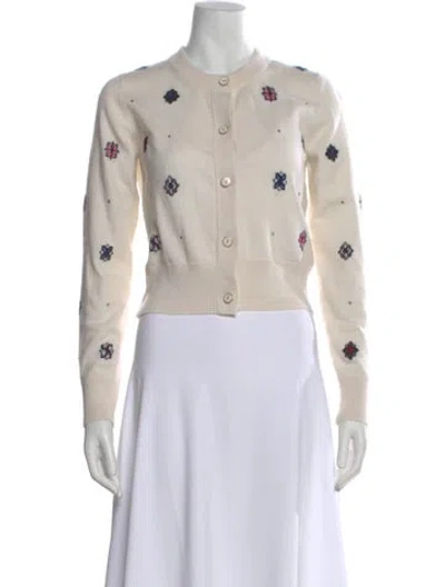Pre-owned Barrie Cashmere Patterned Sweater In Neutral