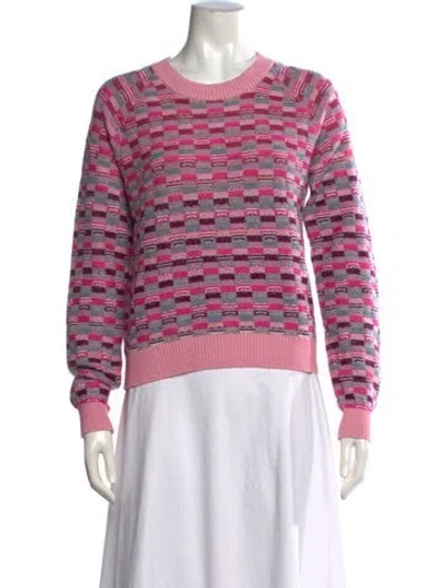 Pre-owned Barrie Cashmere Patterned Sweater In Pink