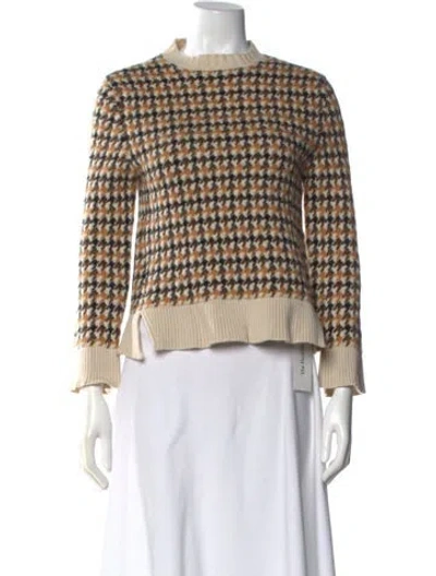Pre-owned Barrie Cashmere Plaid Print Sweater In Multi