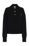 Barrie Cashmere Polo Sweater In Black