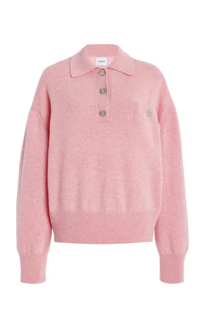 Barrie Cashmere Polo Sweater In Pink