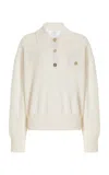 Barrie Cashmere Polo Sweater In White