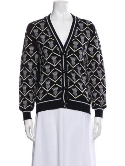 Pre-owned Barrie Cashmere Printed Sweater In Black