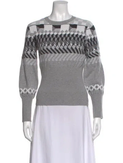 Pre-owned Barrie Cashmere Printed Sweater In Gray