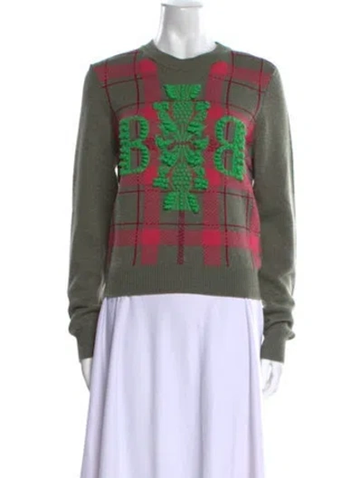 Pre-owned Barrie Cashmere Printed Sweater In Green