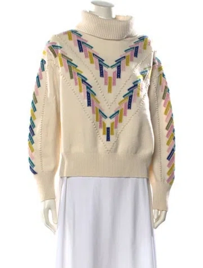 Pre-owned Barrie Cashmere Printed Sweater In Neutral