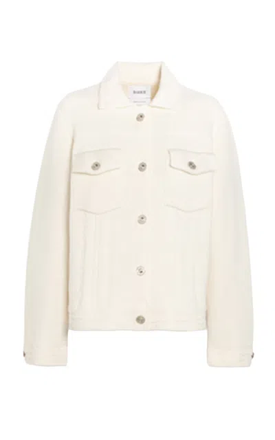 Barrie Cashmere Regular Denim Jacket In Ivory