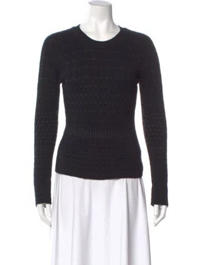 Pre-owned Barrie Cashmere Scoop Neck Sweater In Black