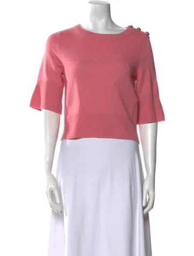 Pre-owned Barrie Cashmere Scoop Neck Sweater In Red