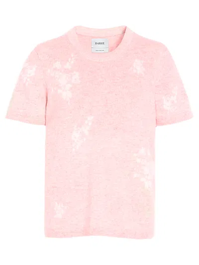 Barrie Cashmere Short Sleeve Jumper Pink