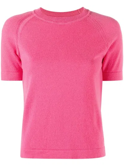 Barrie Cashmere Short-sleeve Top In Pink