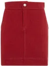 Barrie Cashmere Skirt In Red