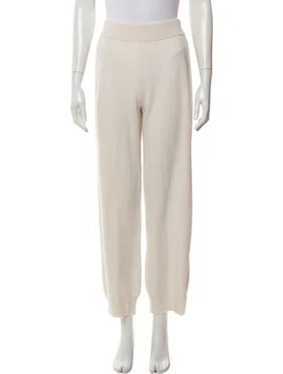 Pre-owned Barrie Cashmere Straight Leg Pants In Neutral