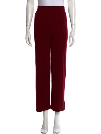 Pre-owned Barrie Cashmere Straight Leg Pants W/ Tags In Burgundy