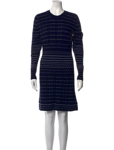 Pre-owned Barrie Cashmere Striped Sweater In Blue