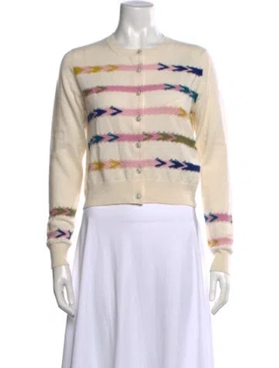 Pre-owned Barrie Cashmere Striped Sweater In Blue/neutrals