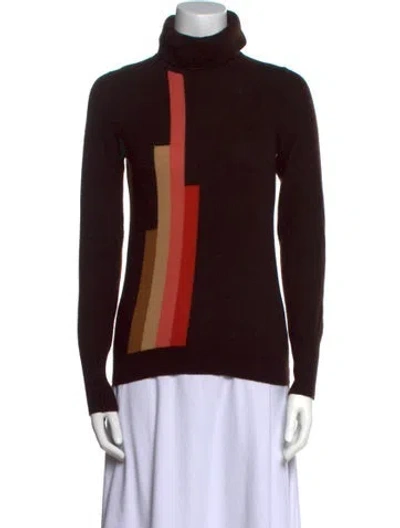 Pre-owned Barrie Cashmere Striped Sweater In Brown