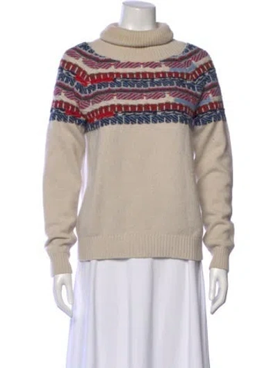 Pre-owned Barrie Cashmere Striped Sweater In Neutral