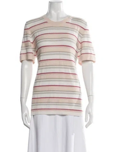 Pre-owned Barrie Cashmere Striped Sweater In Neutral