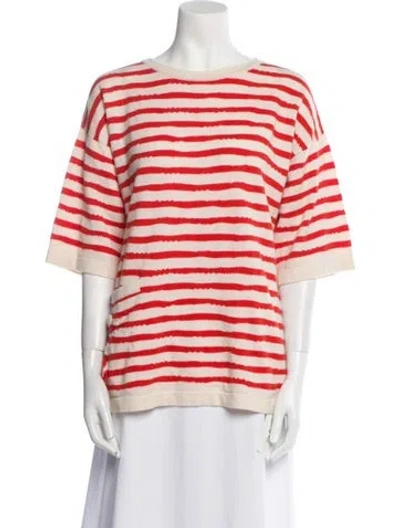 Pre-owned Barrie Cashmere Striped Sweater In Neutral