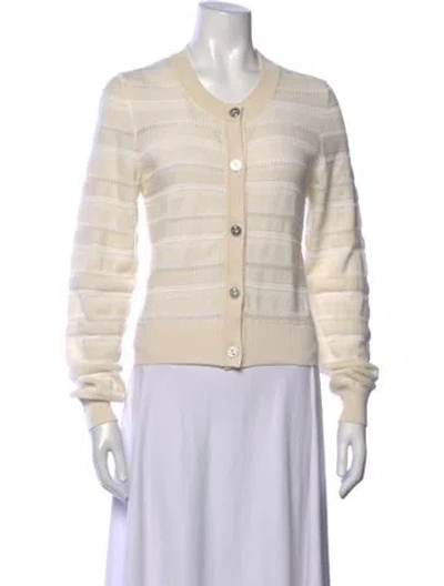 Pre-owned Barrie Cashmere Striped Sweater In Neutrals