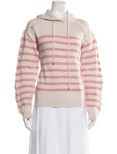 Pre-owned Barrie Cashmere Striped Sweater In Pink