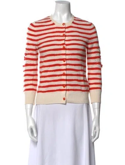 Pre-owned Barrie Cashmere Striped Sweater In Pink