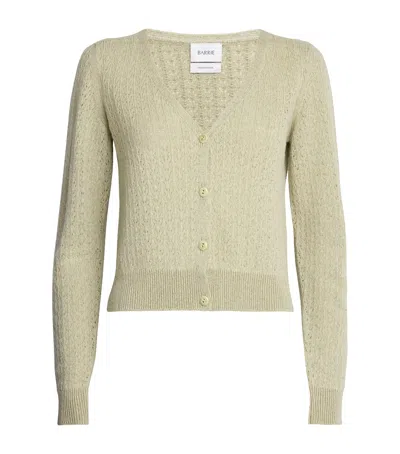 Barrie Cashmere Summer Cardigan In Green
