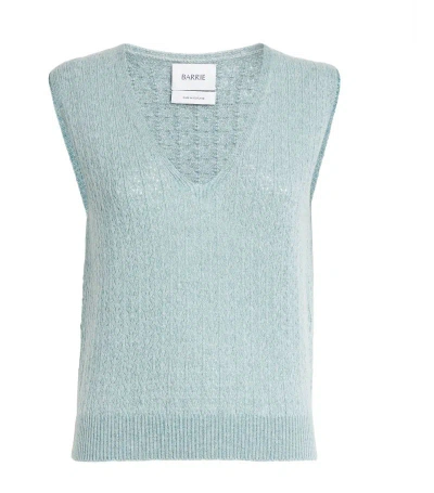 Barrie Cashmere Sweater Vest In Blue