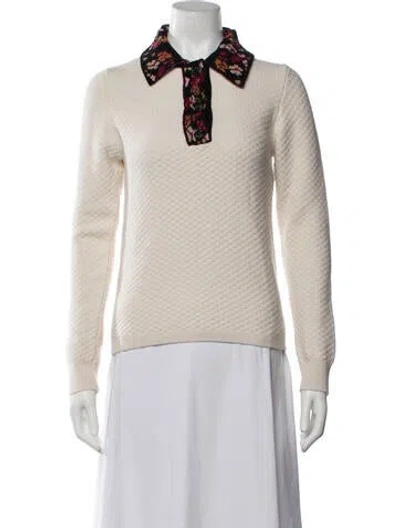 Pre-owned Barrie Cashmere Sweater In White