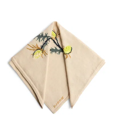 Barrie Cashmere Thistle Scarf In Beige