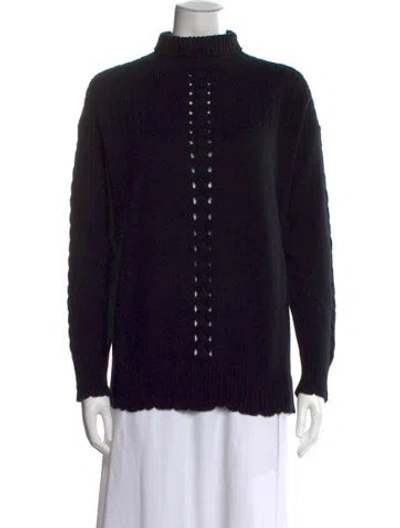 Pre-owned Barrie Cashmere Turtleneck Sweater In Black