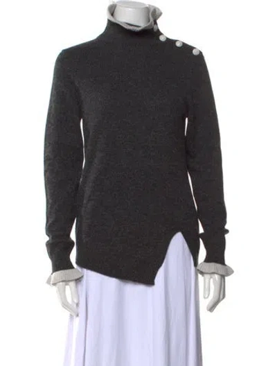Pre-owned Barrie Cashmere Turtleneck Sweater In Gray