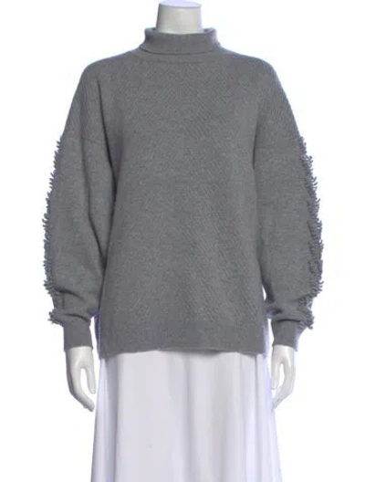 Pre-owned Barrie Cashmere Turtleneck Sweater In Gray