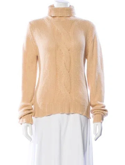 Pre-owned Barrie Cashmere Turtleneck Sweater In Neutral