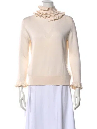 Pre-owned Barrie Cashmere Turtleneck Sweater In Neutrals