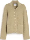 Barrie Cashmere Tweed Cardigan In Green