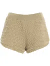 Barrie Cashmere Tweed Shorts In Green