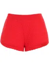 Barrie Cashmere Shorts In Red