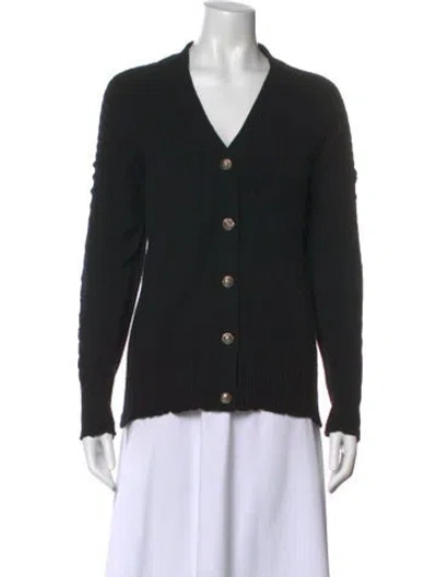 Pre-owned Barrie Cashmere V-neck Sweater In Black