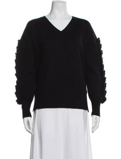 Pre-owned Barrie Cashmere V-neck Sweater In Gray