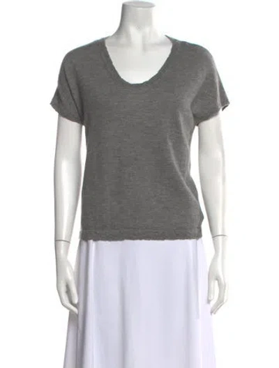 Pre-owned Barrie Cashmere V-neck Sweater In Grey
