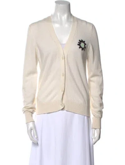 Pre-owned Barrie Cashmere V-neck Sweater In Neutral