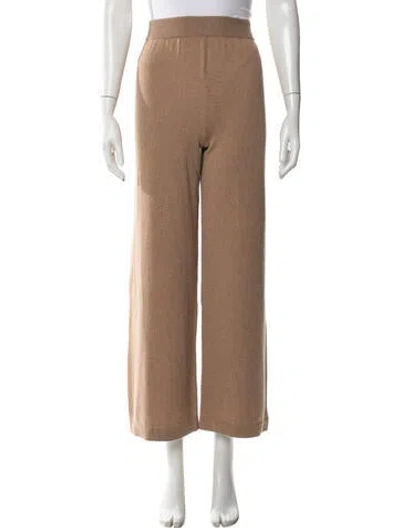 Pre-owned Barrie Cashmere Wide Leg Pants In Brown