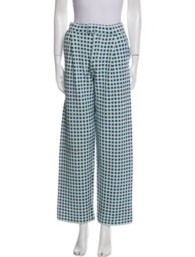 Pre-owned Barrie Cashmere Wide Leg Pants In Green