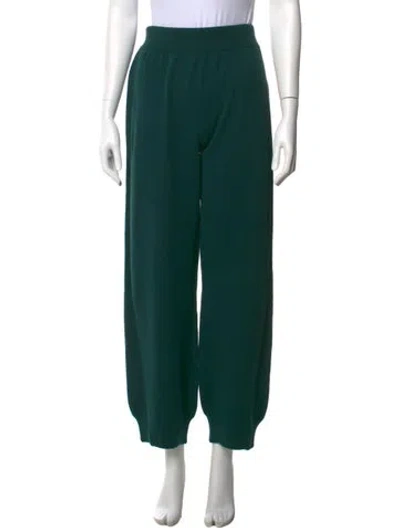 Pre-owned Barrie Cashmere Wide Leg Pants In Green